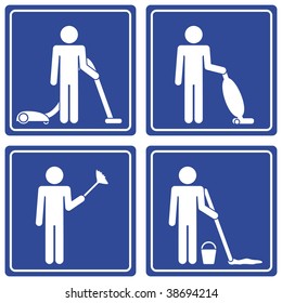 Pictograph - cleaning, male