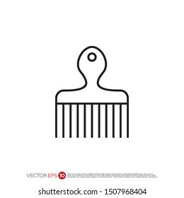 Pictograph of comb for template logo, icon, and identity vector designs.
