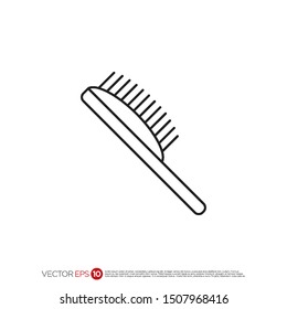 Pictograph of comb for template logo, icon, and identity vector designs.