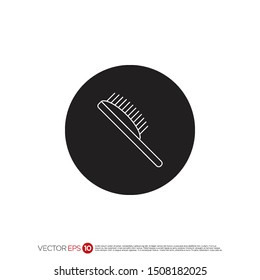 Pictograph of comb for template logo, icon, and identity vector designs.