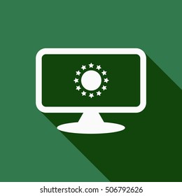 Pictograph of computer  icon.