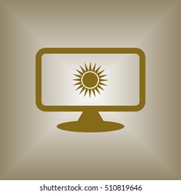 Pictograph of computer  icon.