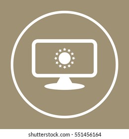 Pictograph of computer  icon.