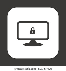 Pictograph of computer icon.