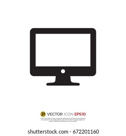 Pictograph of computer monitor screen for template logo, icon, and identity vector designs