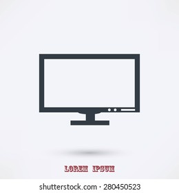 Pictograph of computer vector icon