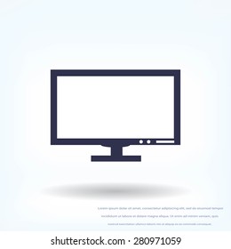Pictograph of computer vector icon