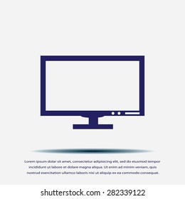 Pictograph of computer vector icon