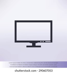 Pictograph of computer vector icon