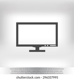 Pictograph of computer vector icon