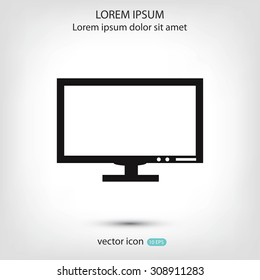 Pictograph of computer vector icon