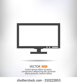 Pictograph of computer vector icon