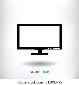 Pictograph of computer vector icon