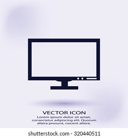 Pictograph of computer vector icon