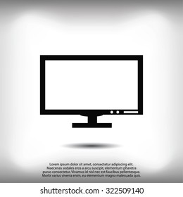 Pictograph of computer vector icon