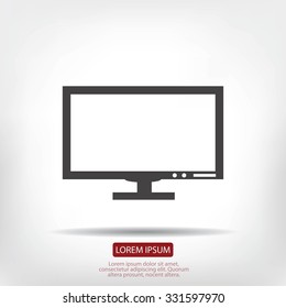 Pictograph of computer vector icon