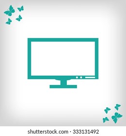 Pictograph of computer vector icon