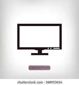 Pictograph of computer vector icon