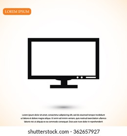 Pictograph of computer vector icon