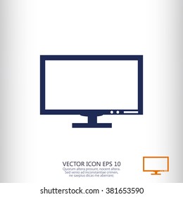 Pictograph of computer vector icon