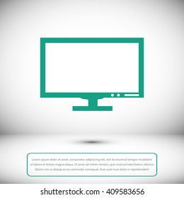 Pictograph of computer vector icon