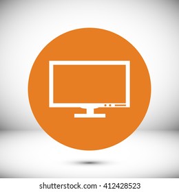 Pictograph of computer vector icon