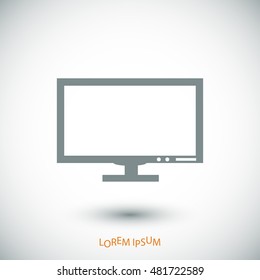 Pictograph of computer vector icon, vector best flat icon, EPS