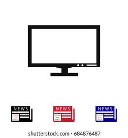 Pictograph of computer vector icon, vector best flat icon, EPS