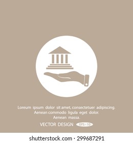 Pictograph courthouse icon