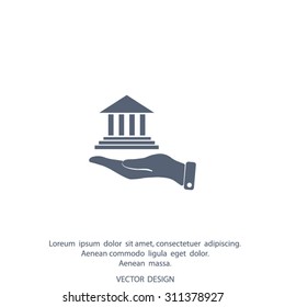 Pictograph courthouse icon