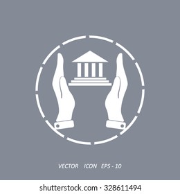 Pictograph courthouse icon