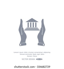 Pictograph courthouse icon