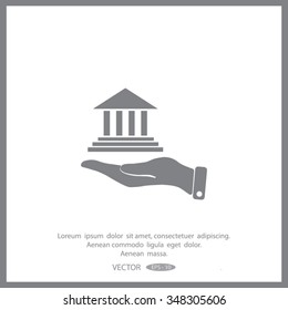 Pictograph courthouse icon