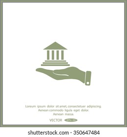 Pictograph courthouse icon