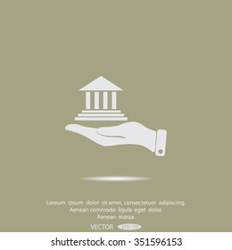 Pictograph courthouse icon