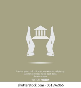 Pictograph courthouse icon