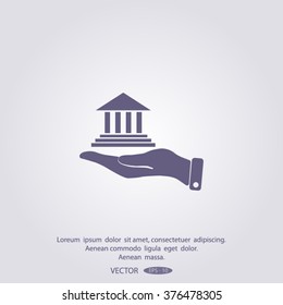 Pictograph courthouse icon