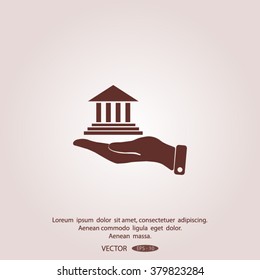 Pictograph courthouse icon