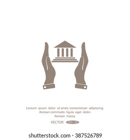 Pictograph courthouse icon