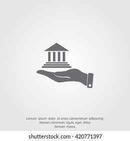Pictograph courthouse icon