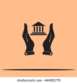 Pictograph courthouse icon