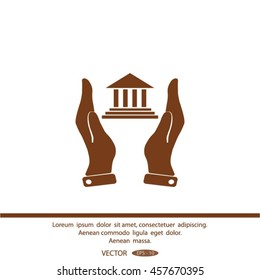 Pictograph courthouse icon