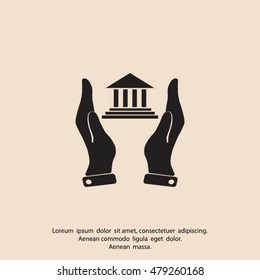 Pictograph courthouse icon
