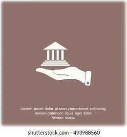 Pictograph courthouse icon