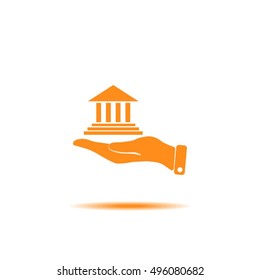 Pictograph courthouse icon