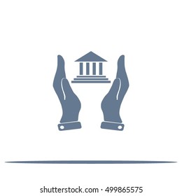 Pictograph courthouse icon
