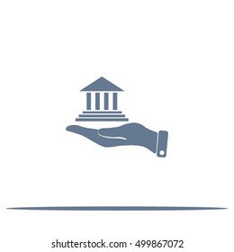 Pictograph courthouse icon