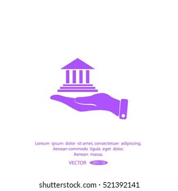 Pictograph courthouse icon