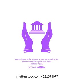 Pictograph courthouse icon