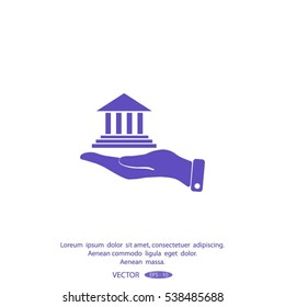 Pictograph courthouse icon